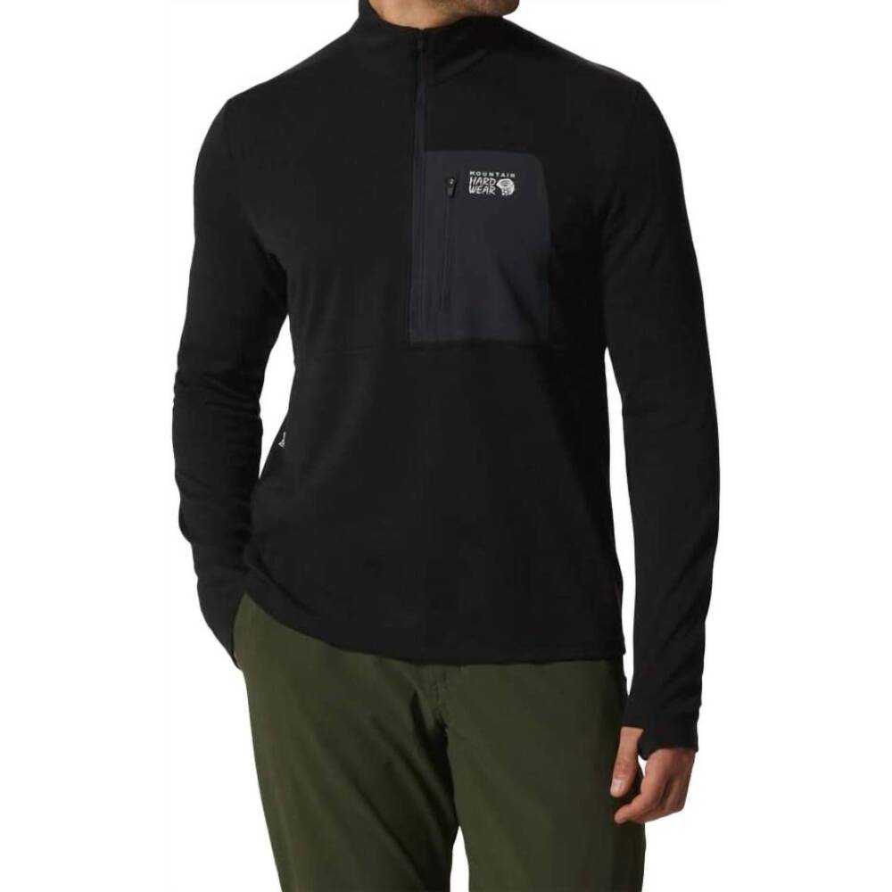 NEW MOUNTAIN HARDWEAR rogue pursuit 1/4 zip jacket in black